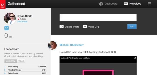 Features included leaderboard, profile creation and news feed. Post Image